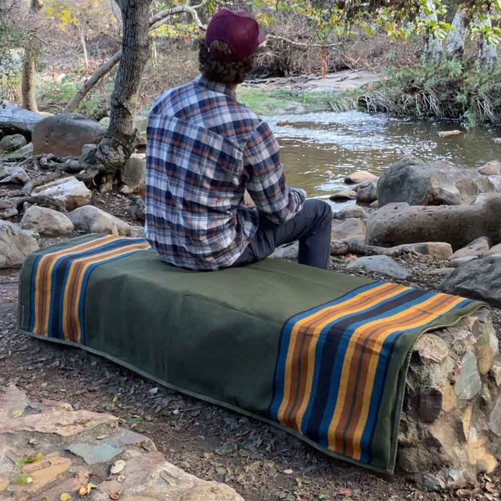 Canvas Camping Blanket Waterproof Bushcraft Outdoor Blanket