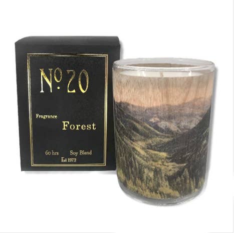 No 20 Forest Wood Wrapped Candle