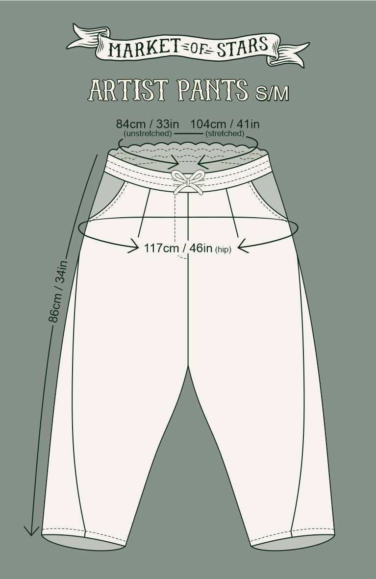 Still I Rise Linen Cropped Artist Pant w/ Sunrise, Woman