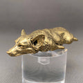 Brass Corgi Dog Lying Down Crafts Desktop Ornaments