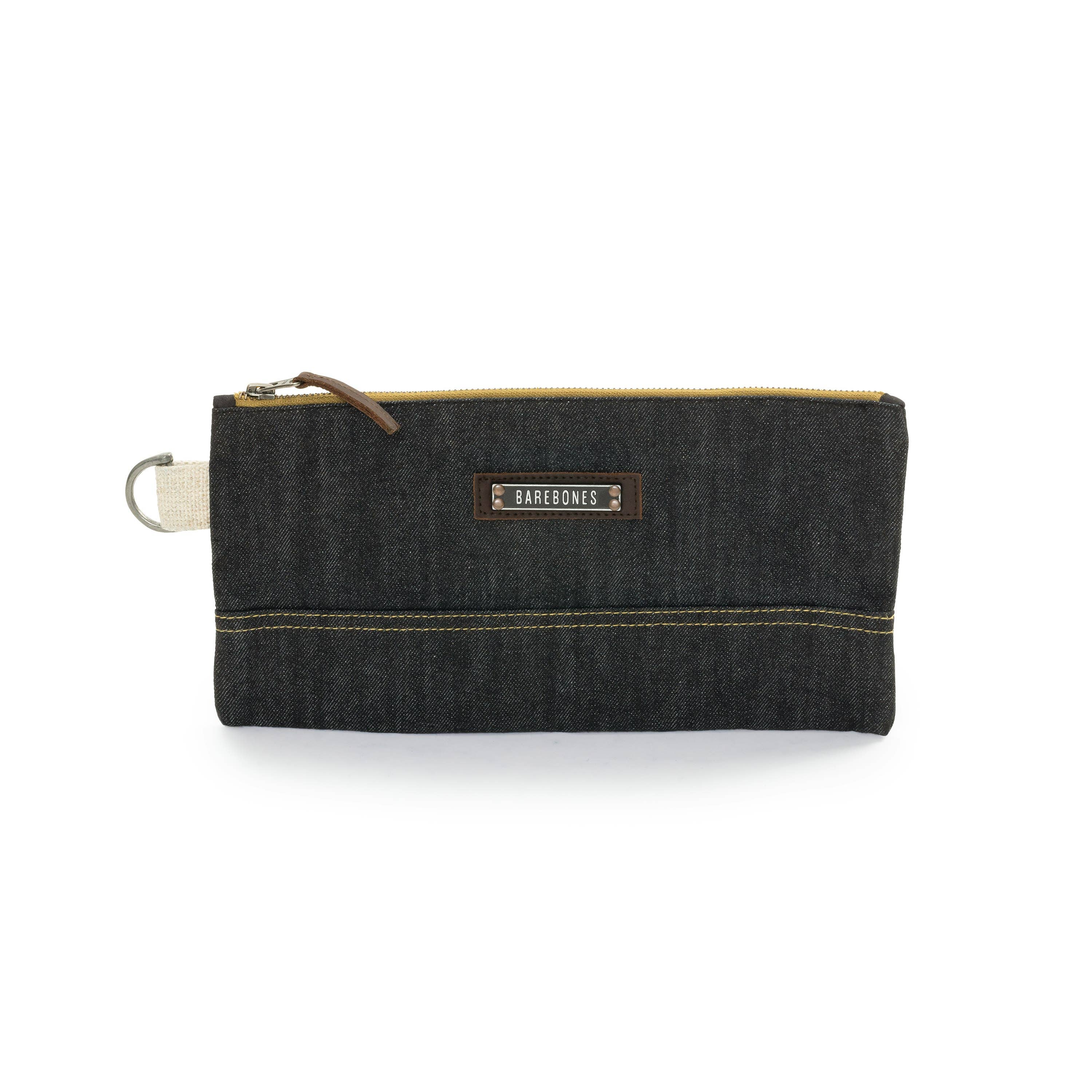 Neelum Zippered Pouches - Large & Small, Denim