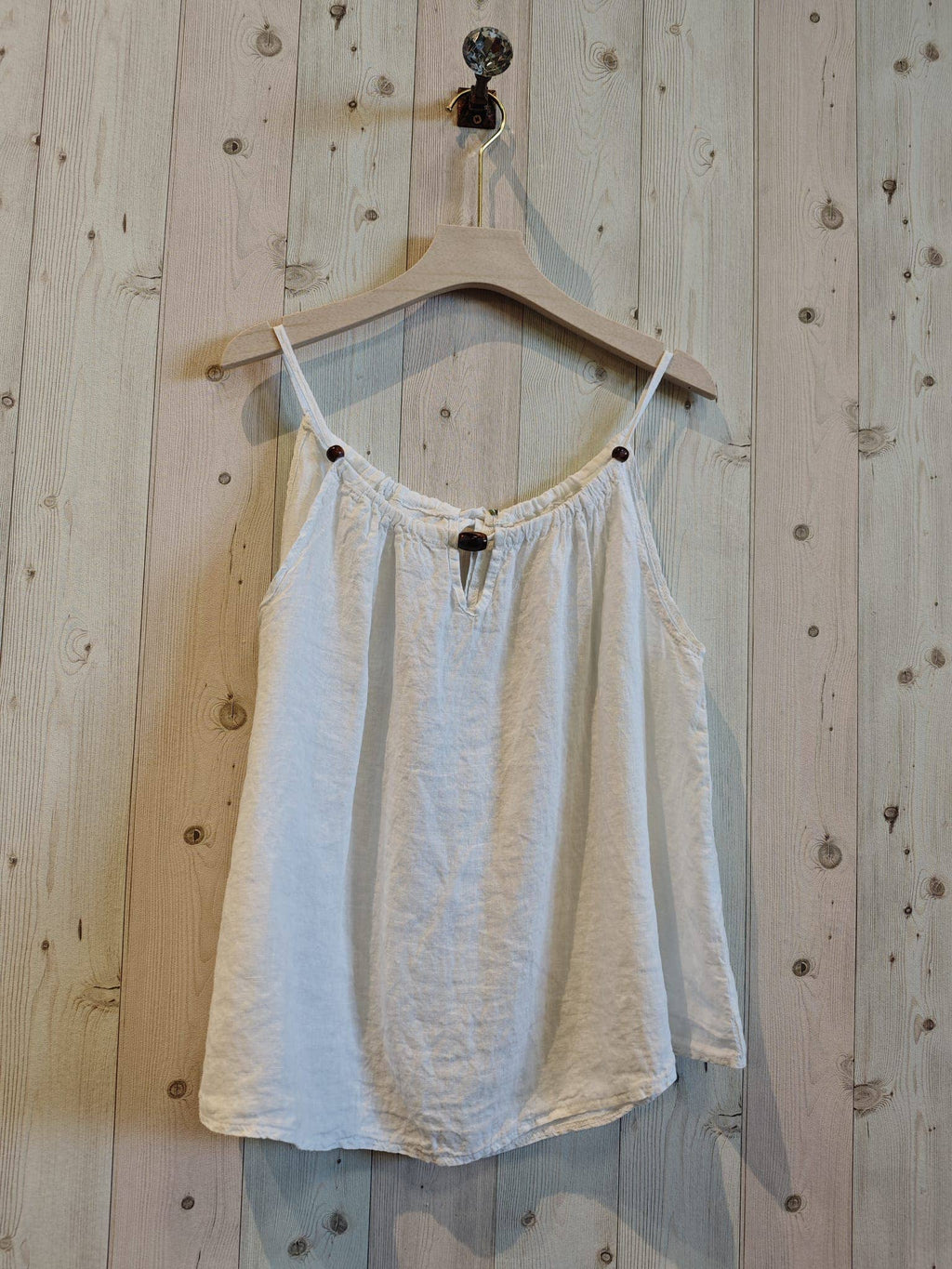 Ref-18039 STRAP TOP 100% LINEN