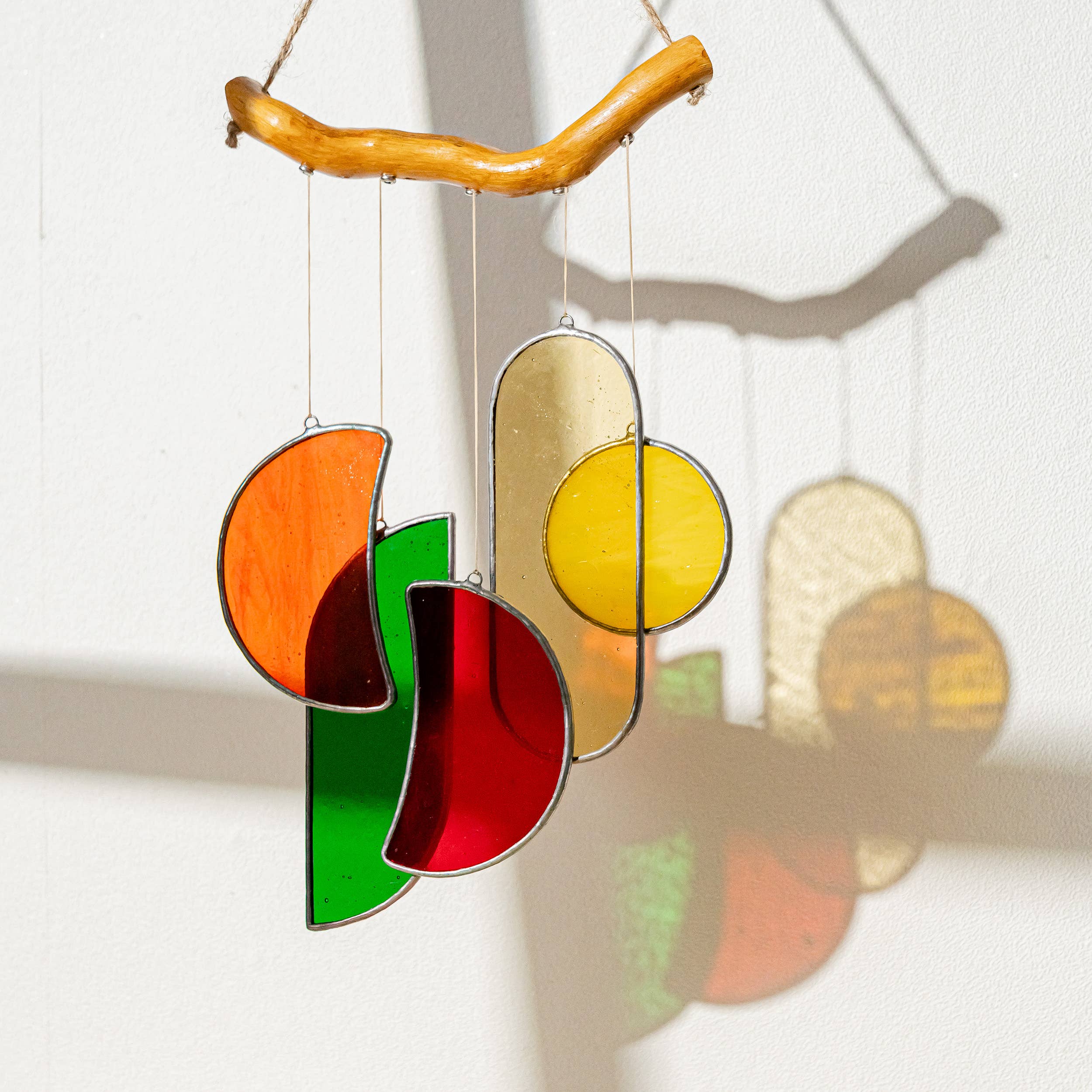 Stained Glass Window Wind Chime Decor F88