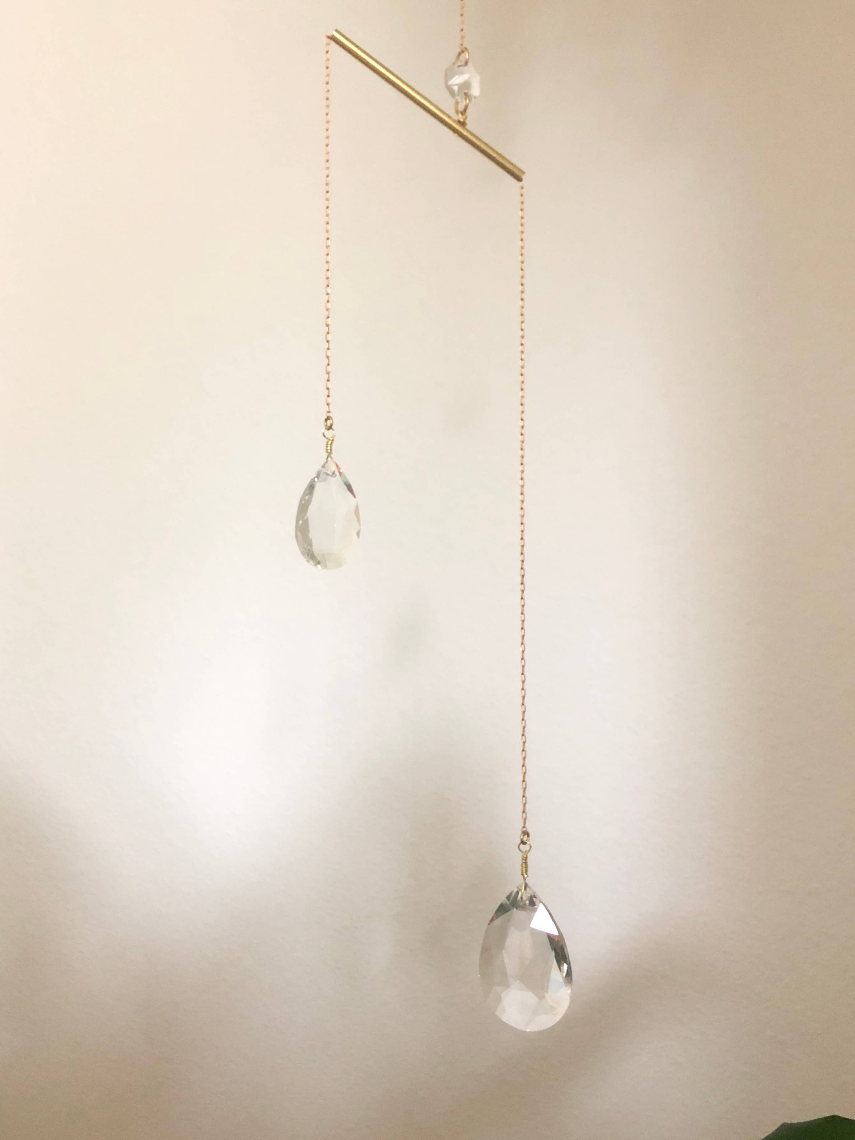 Borrowed Light Sun Catcher w/Vintage Glass Crystal