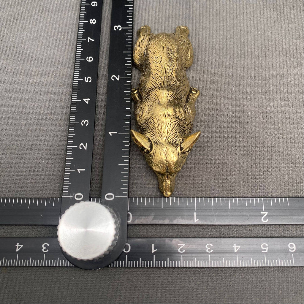 Brass Corgi Dog Lying Down Crafts Desktop Ornaments