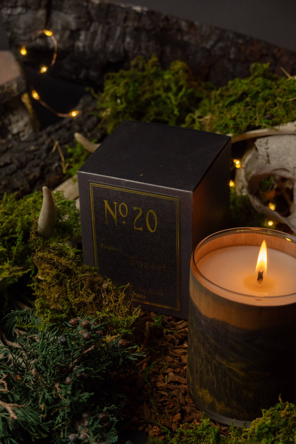 No 20 Forest Wood Wrapped Candle