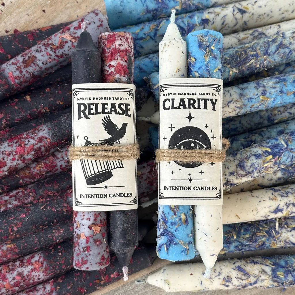 Herb-Infused Intention Candles – Soy & Beeswax Tapers