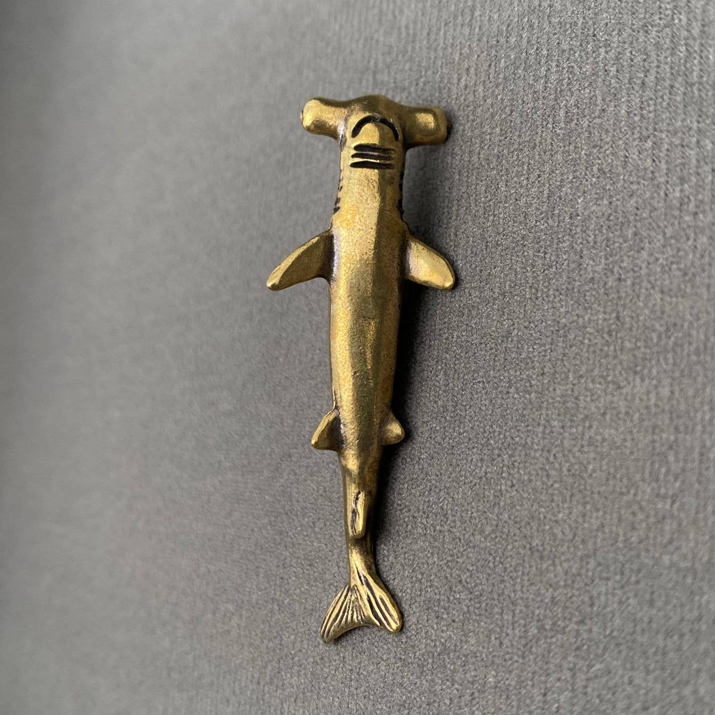 Brass Hammerhead Shark Crafts Desktop Ornaments Decoration