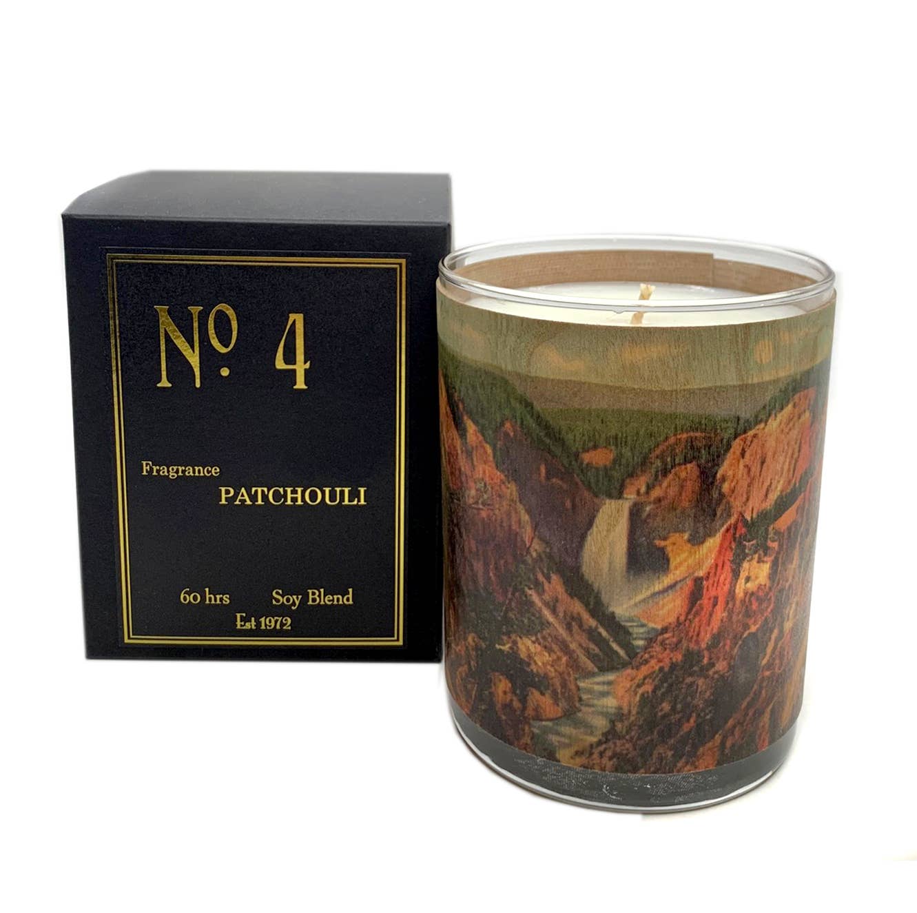 No 4 Patchouli Wood Wrapped Candle
