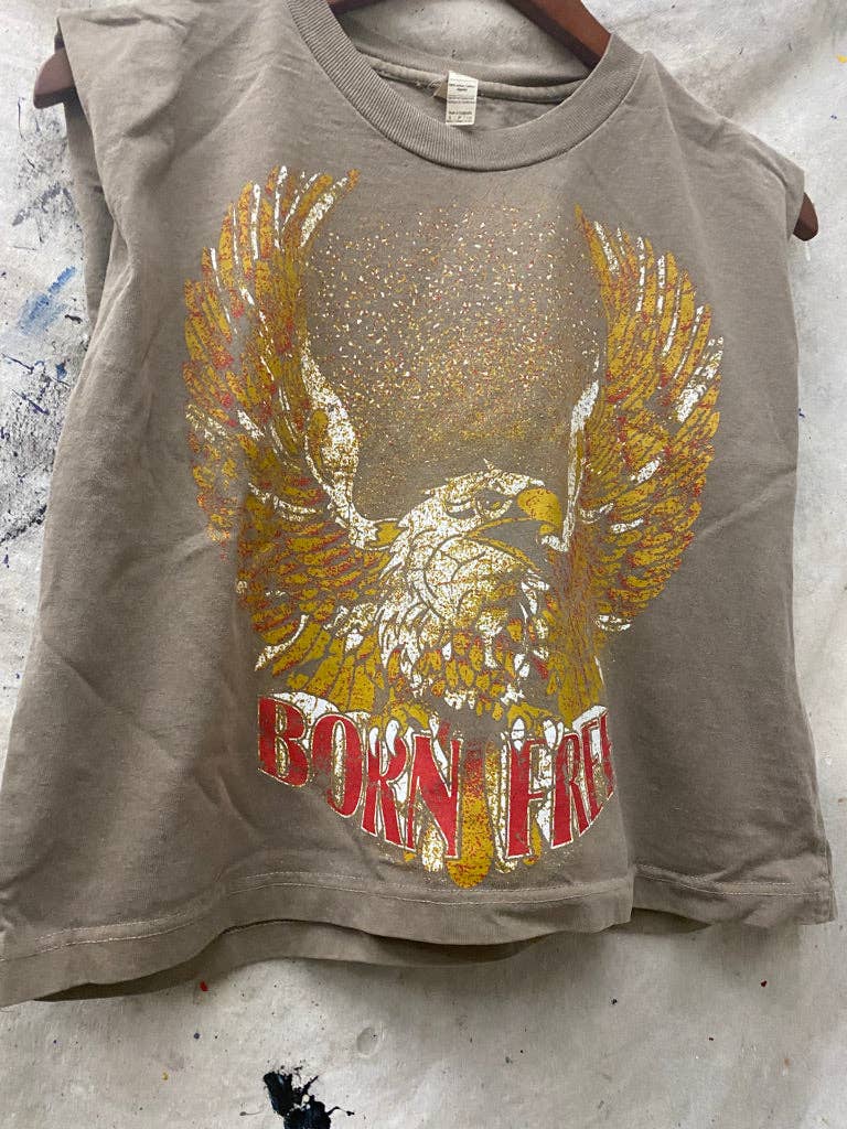 Born Free Boxy Midriff Muscle top