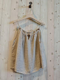 Ref-18039 STRAP TOP 100% LINEN