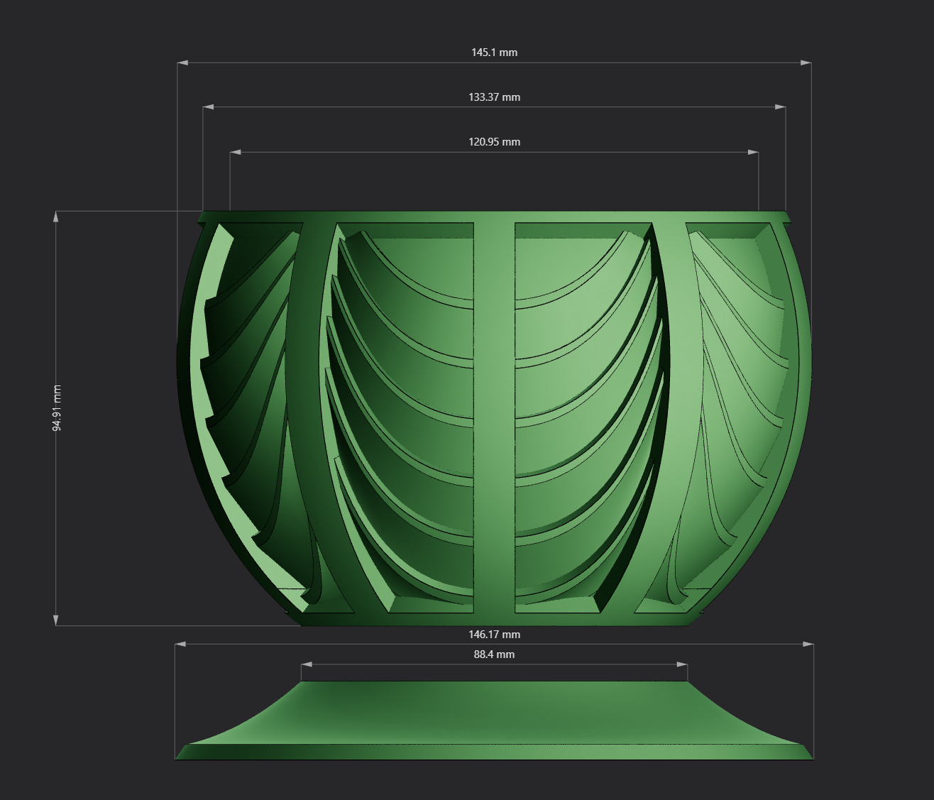 Lèva Vane | Petal Series | Magnetic Levitating Planter