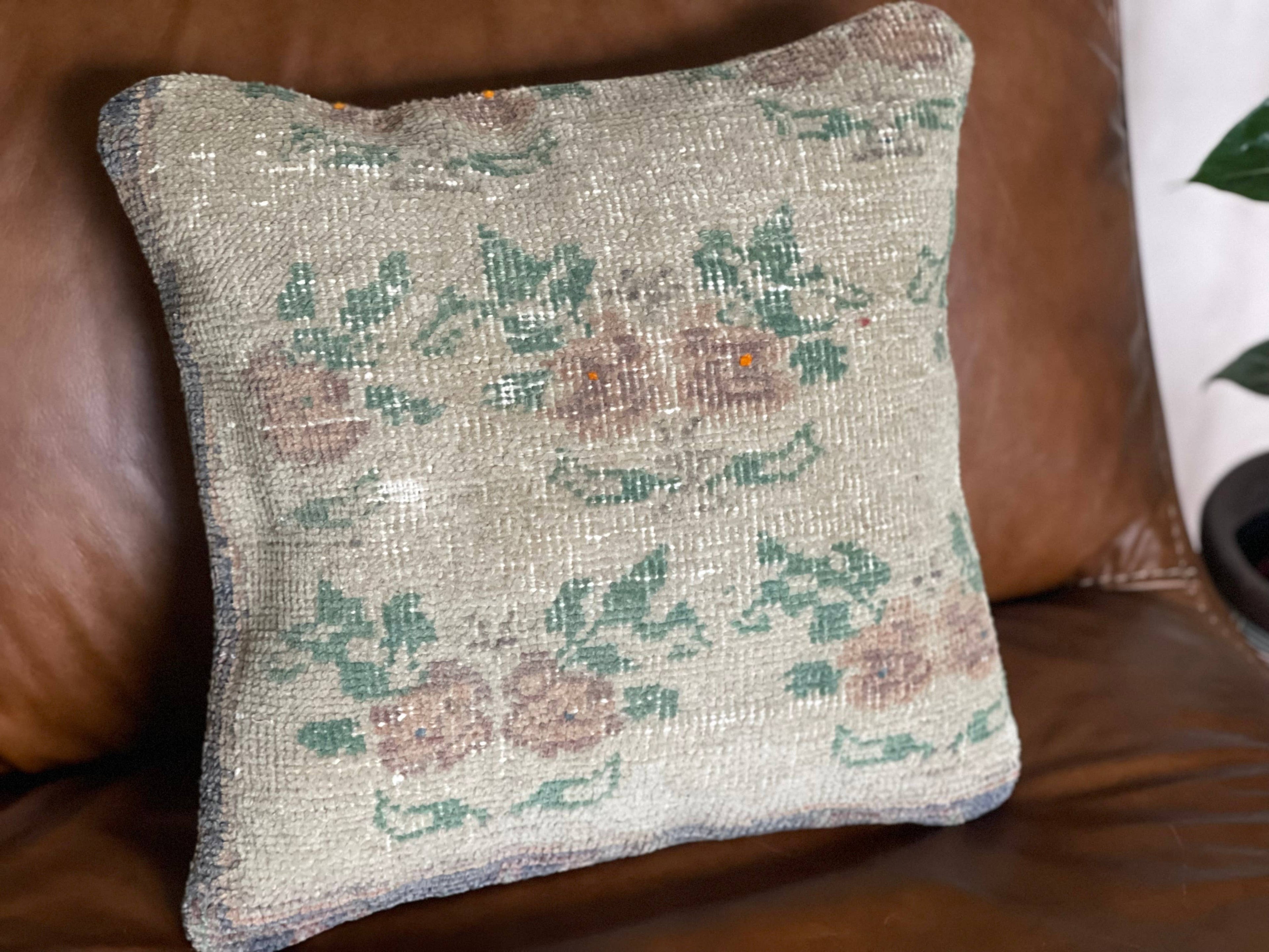 Vintage Turkish Rug Pillow |  Hulya 16’