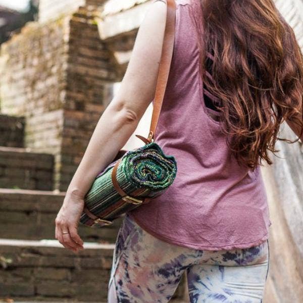 Blanket Carrier Strap / Yoga Mat Carrier - Vegan Leather