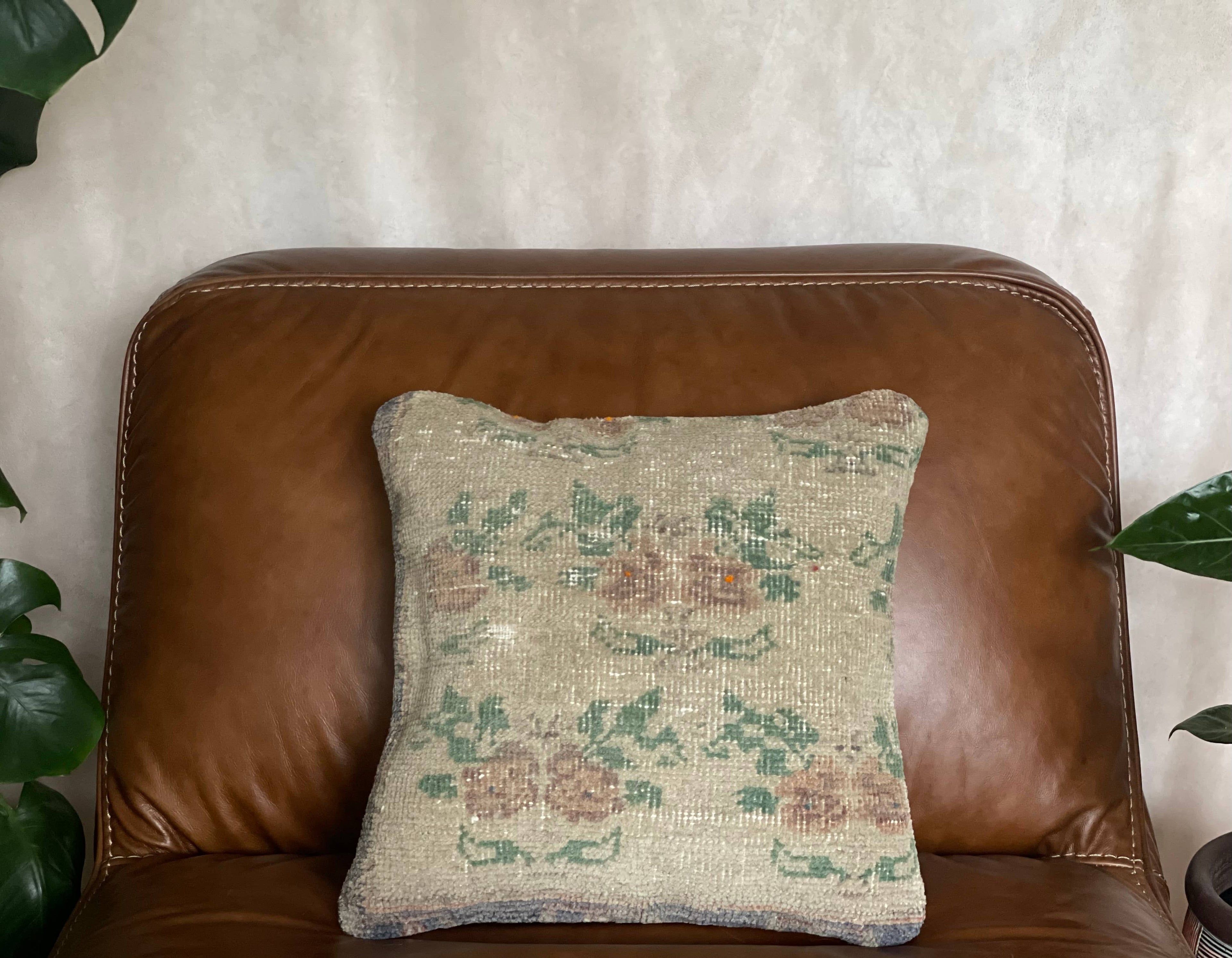Vintage Turkish Rug Pillow |  Hulya 16’
