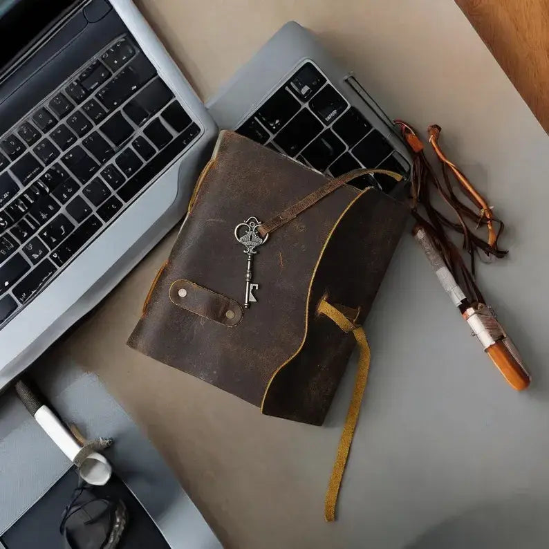 Handmade Leather Bound Vintage Journal Retro Diary