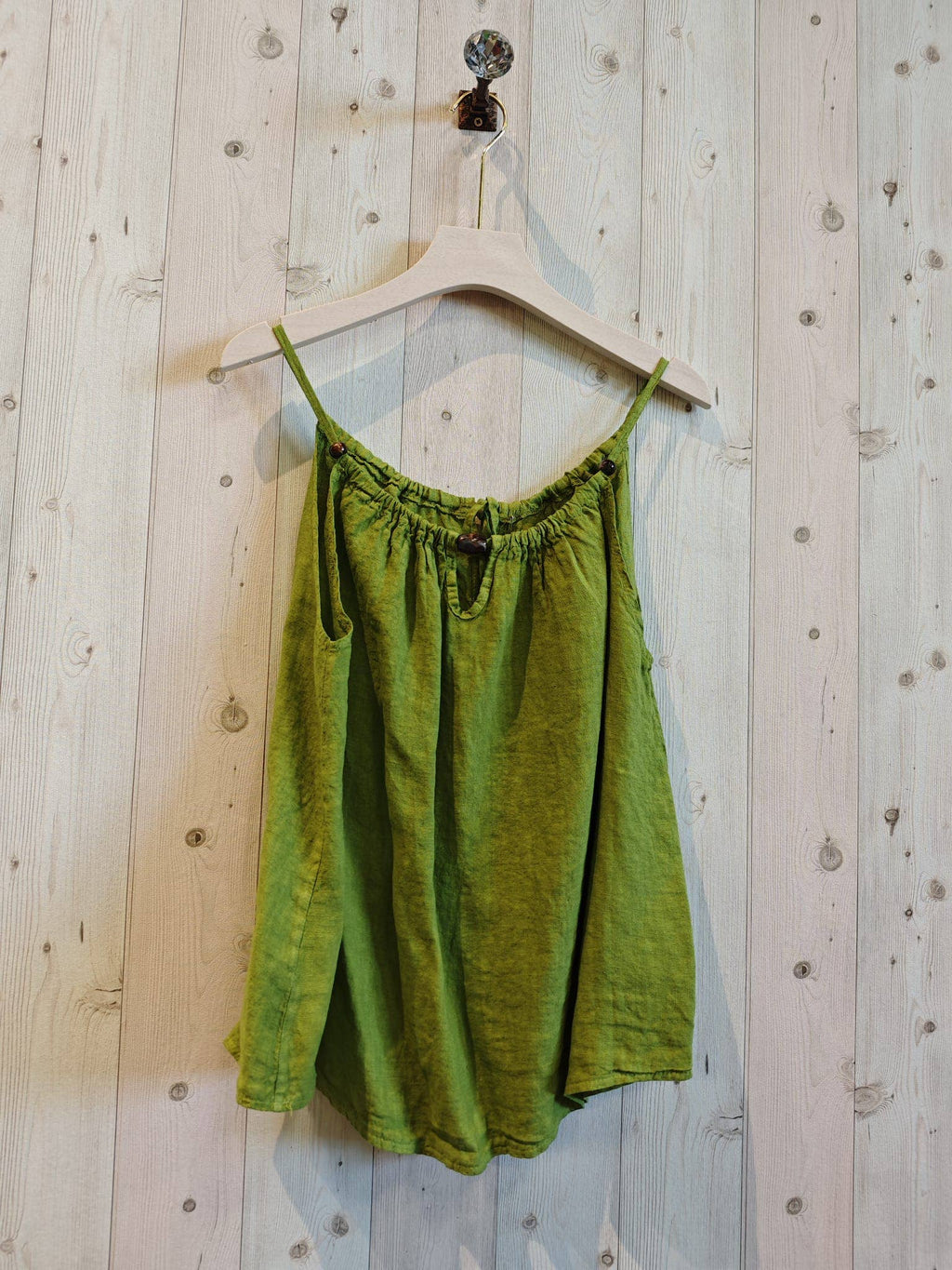 Ref-18039 STRAP TOP 100% LINEN