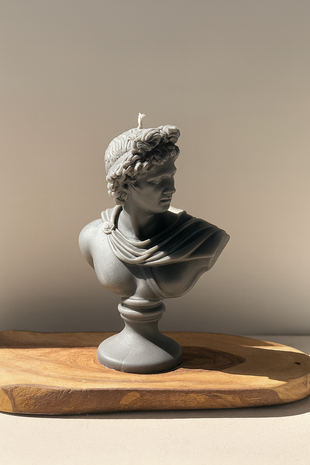 Sculptured Apollo Bust Candle