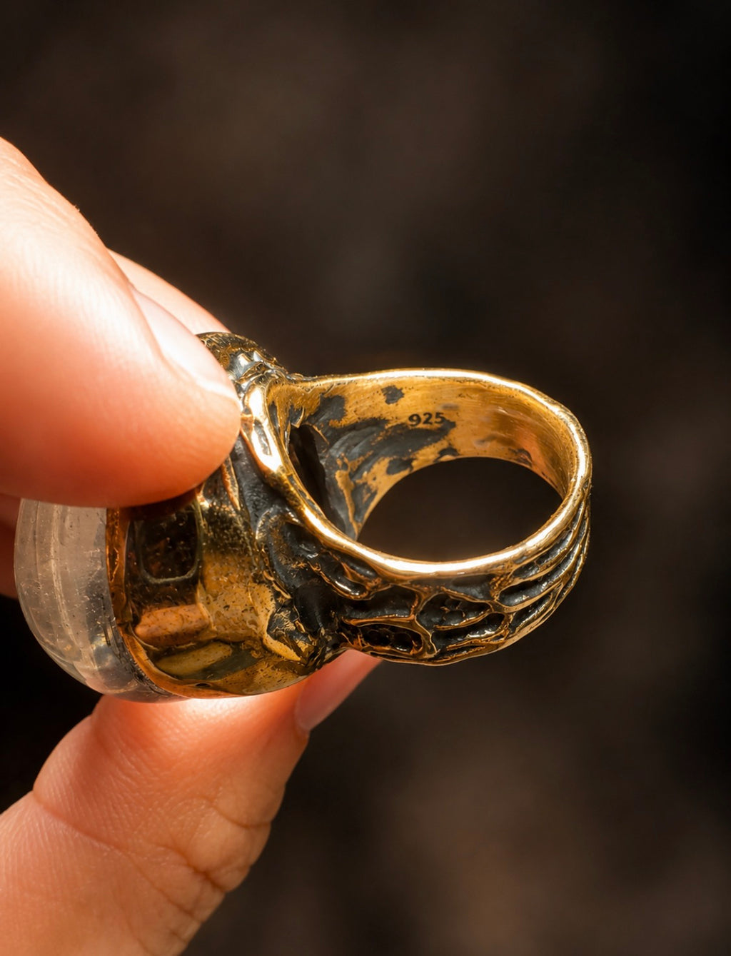 Sterling Amethyst  Quartz Crystal Ball Ring