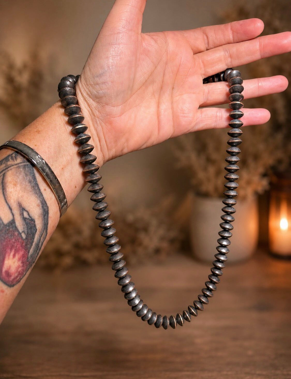 Navajo Copper Disc Bead Necklace