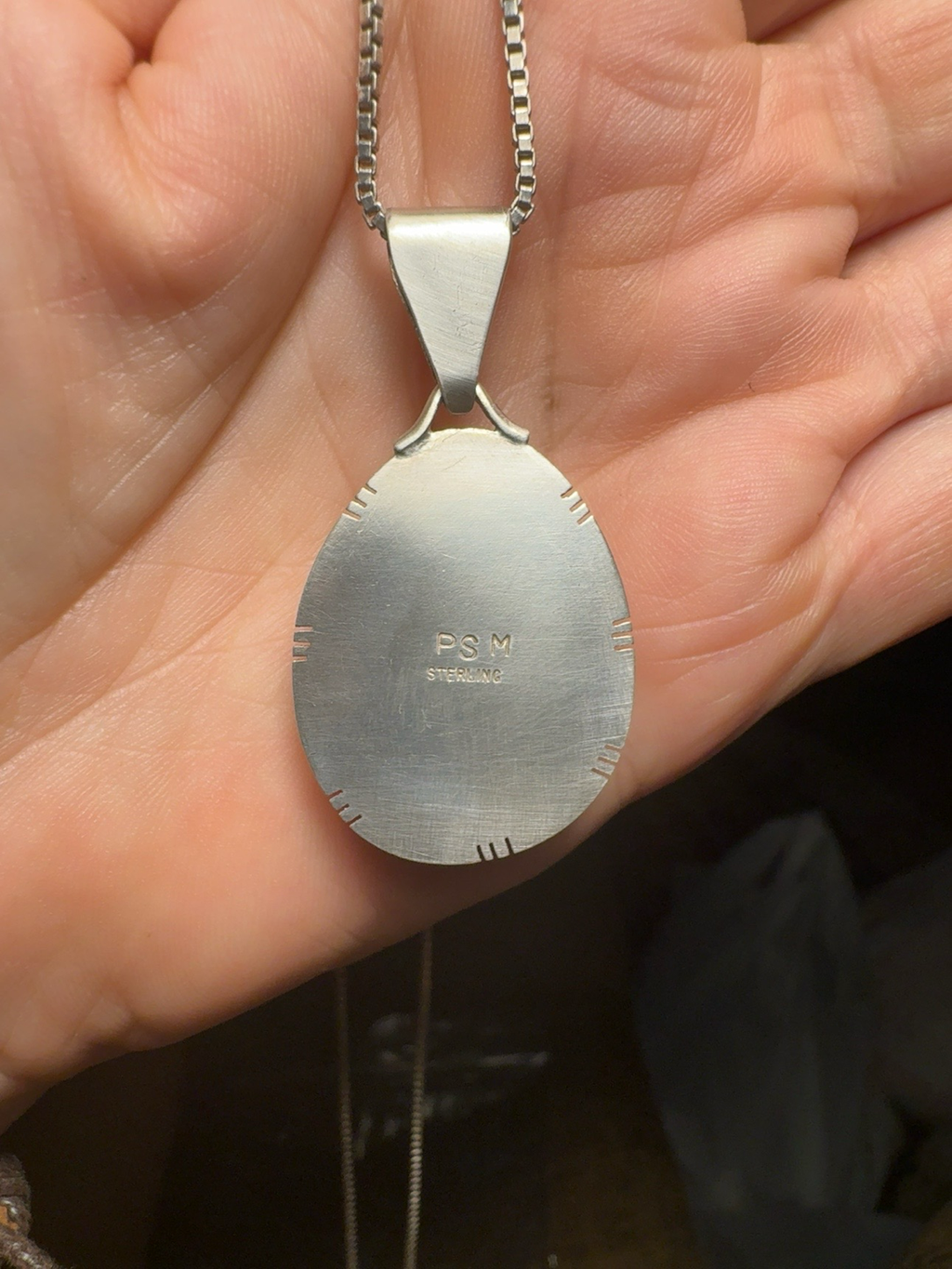 Every Vein Tells a Story Zuni Sterling Silver Turquoise Pendant