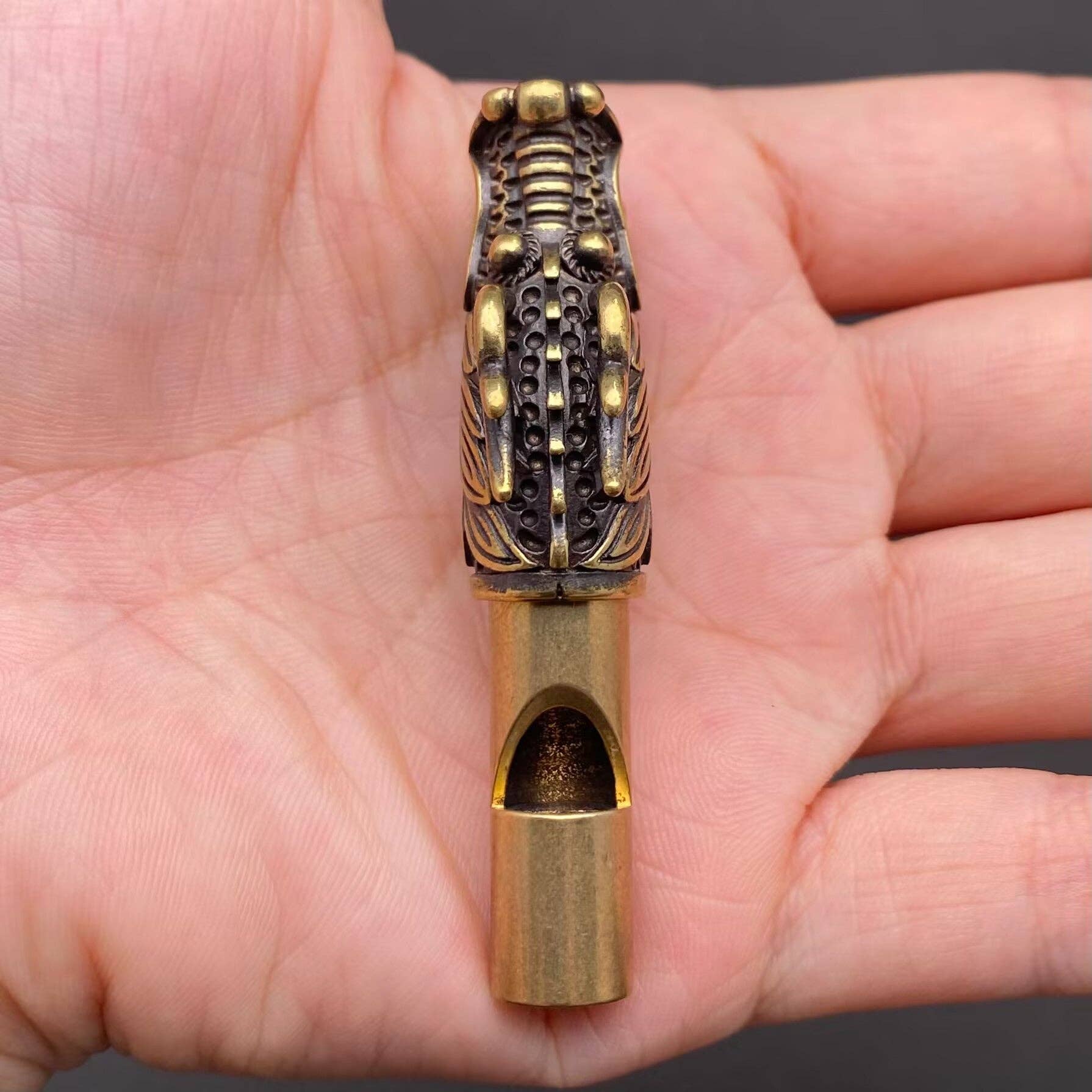 Chinese Dragon Style Brass Whistle