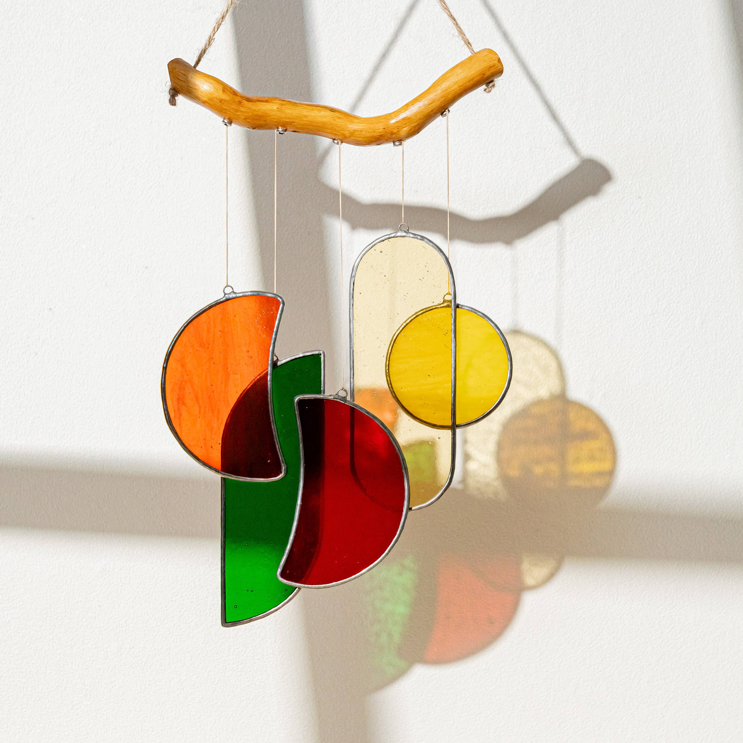 Stained Glass Window Wind Chime Decor F88