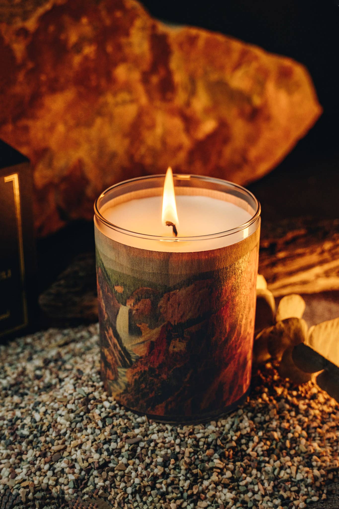 No 4 Patchouli Wood Wrapped Candle