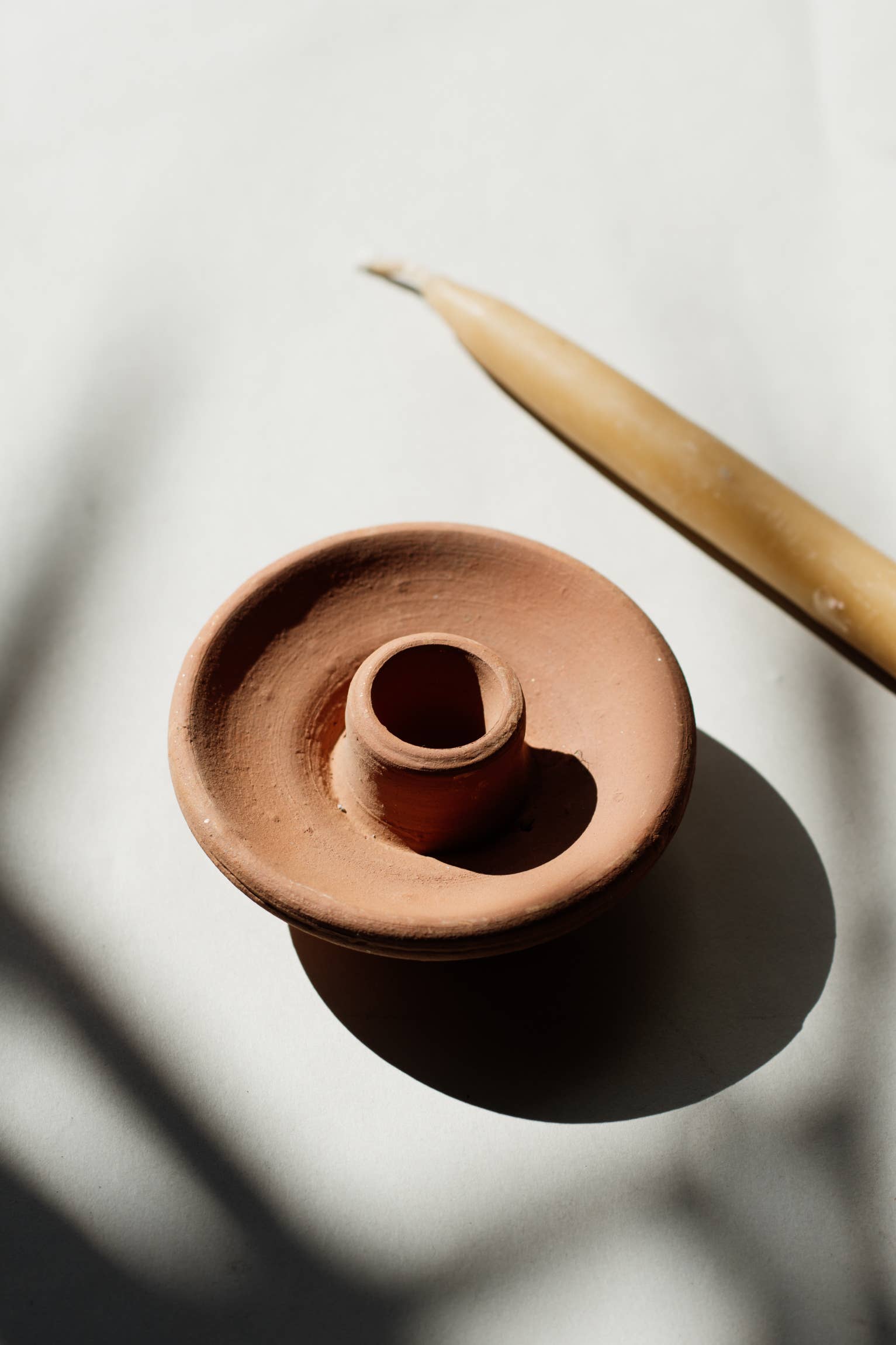 Handcrafted Clay Candle Holder