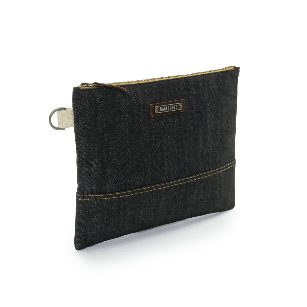 Neelum Zippered Pouches - Large & Small, Denim