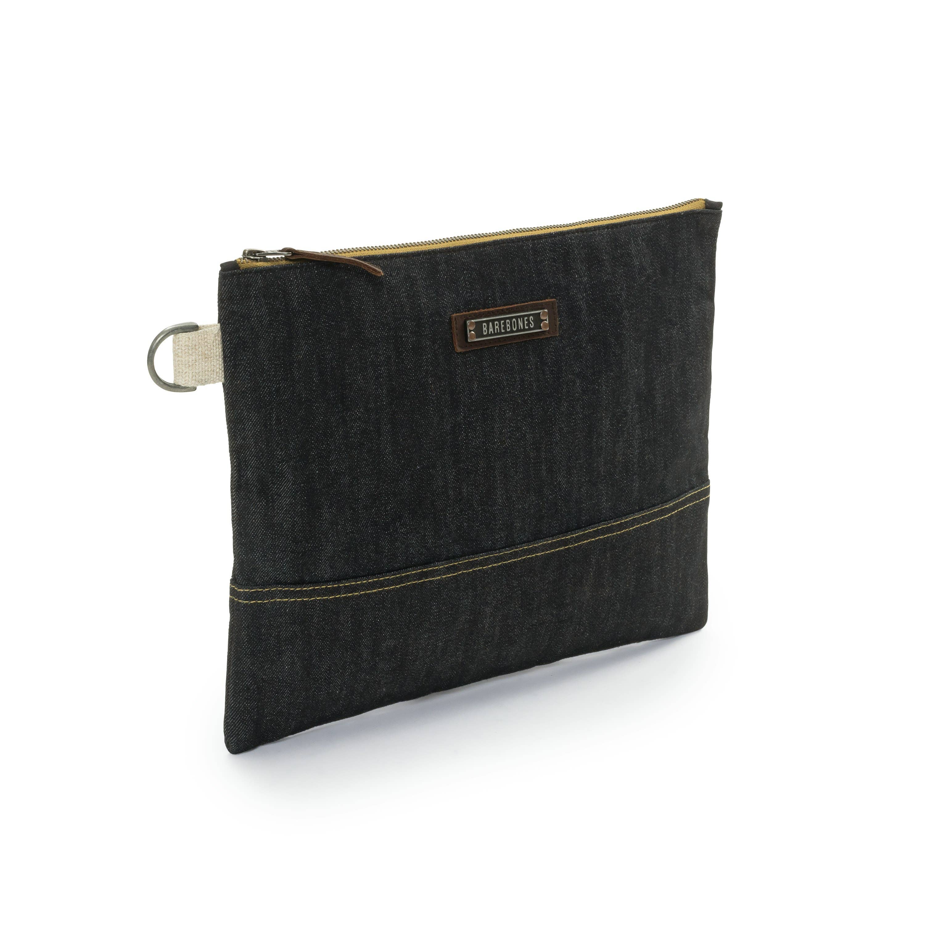 Neelum Zippered Pouches - Large & Small, Denim