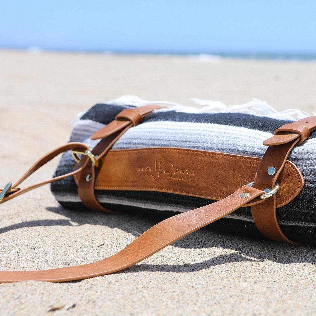 Blanket Carrier Strap / Yoga Mat Carrier - Vegan Leather