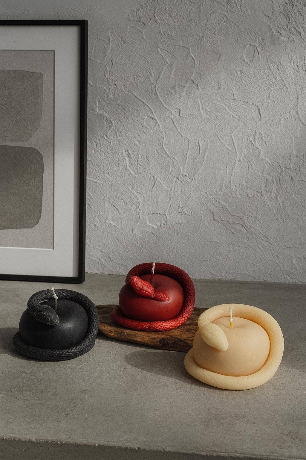 Apple Snake Candle