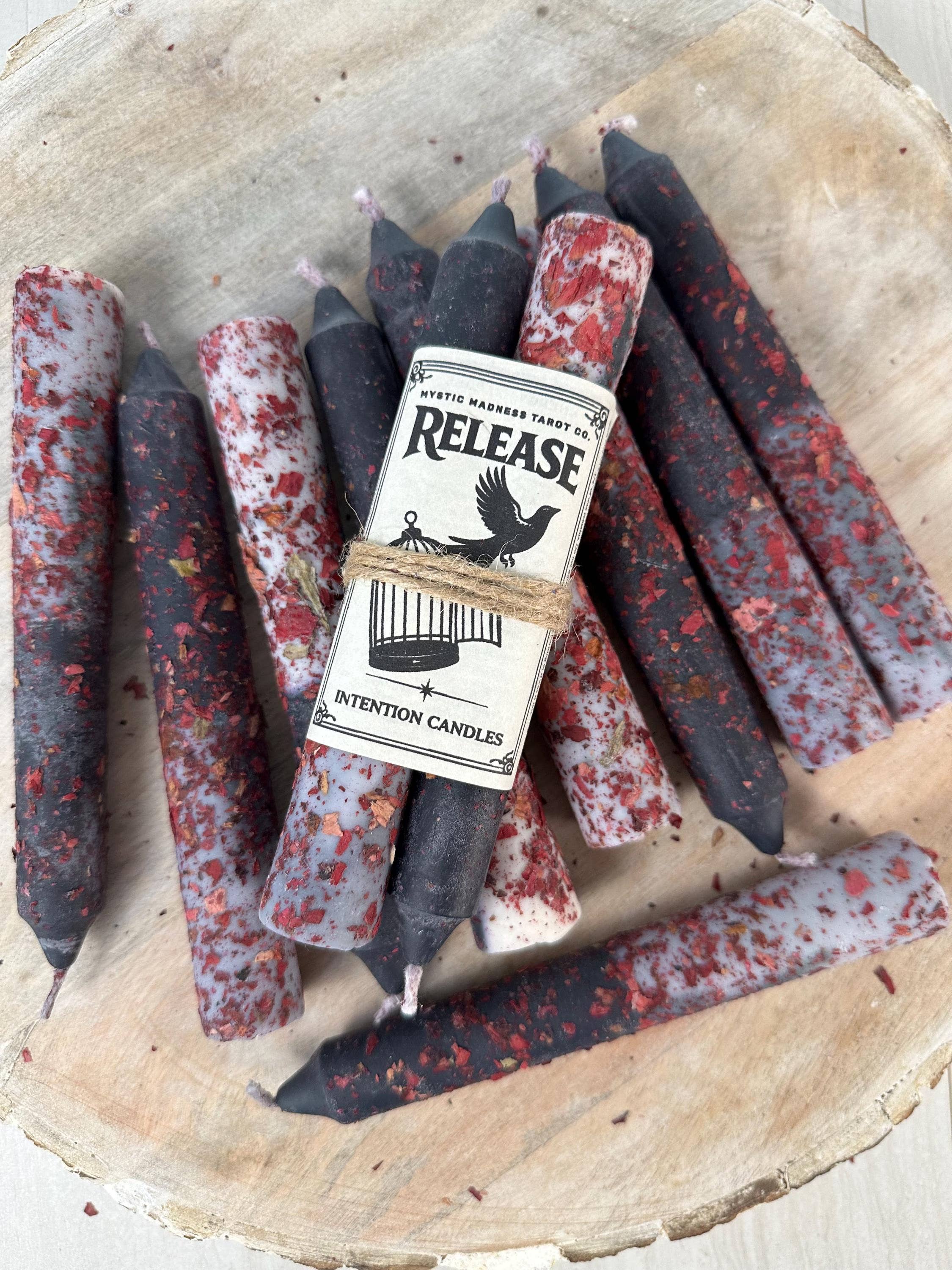 Herb-Infused Intention Candles – Soy & Beeswax Tapers