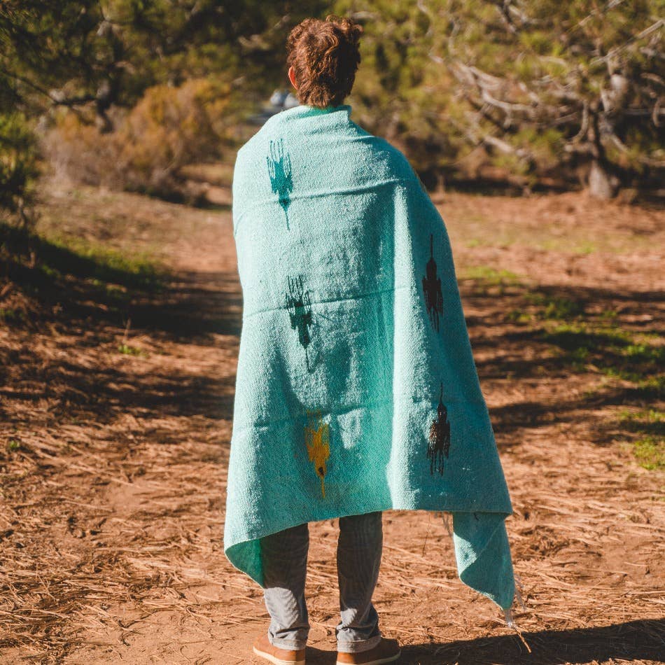 Mint Baja Thunderbird Blanket