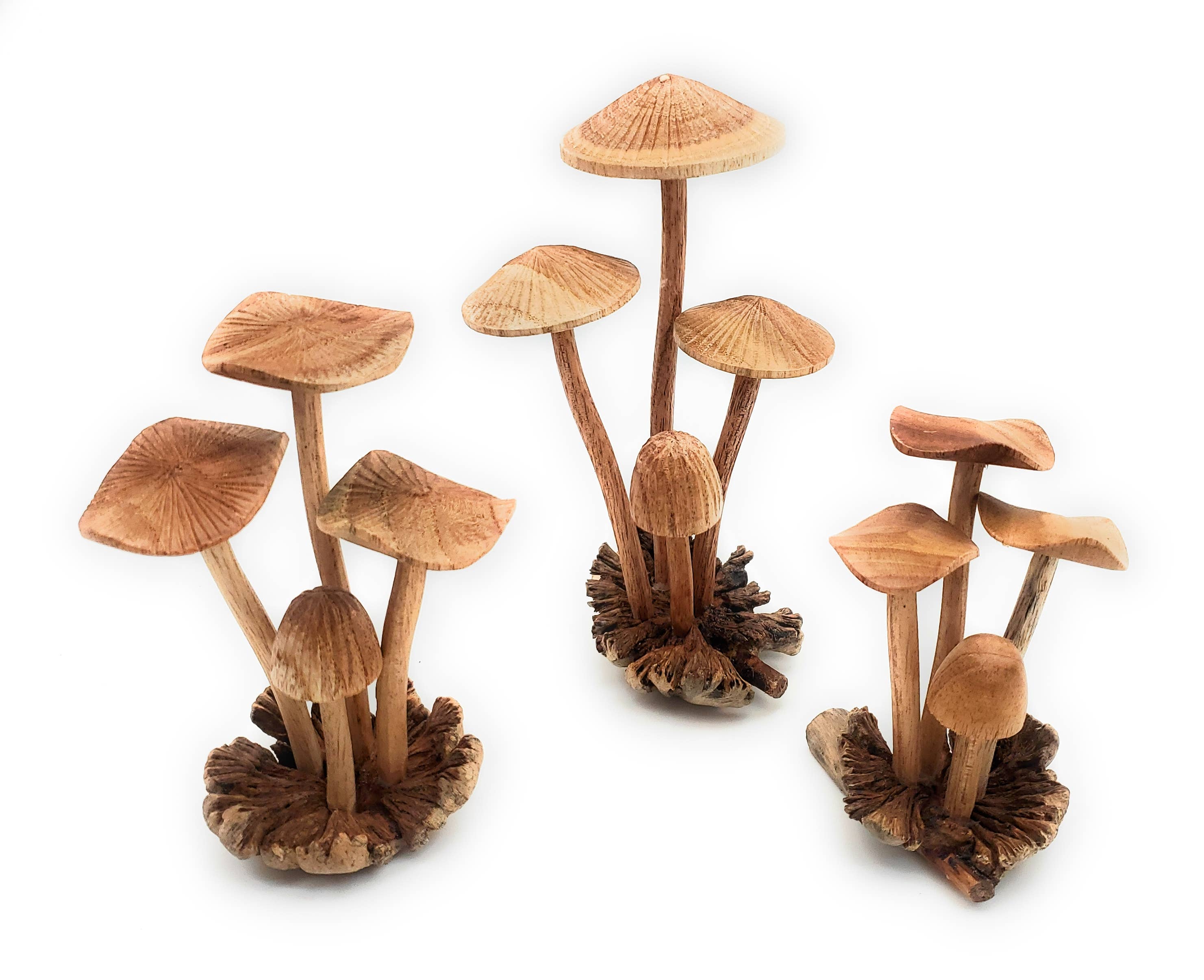 Hand Carved Small Wooden Mushroom