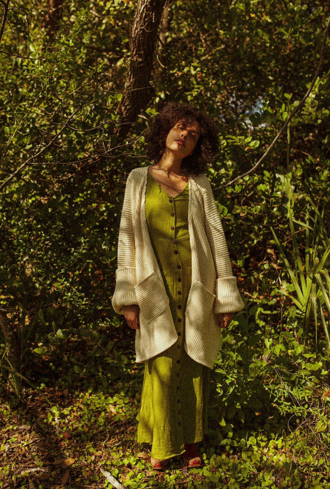 Bohemian Style Bamboo Cotton Button Down Dress, Duster