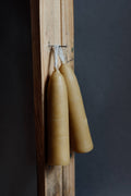 Hand-Dipped Thick Beeswax Candle Pair