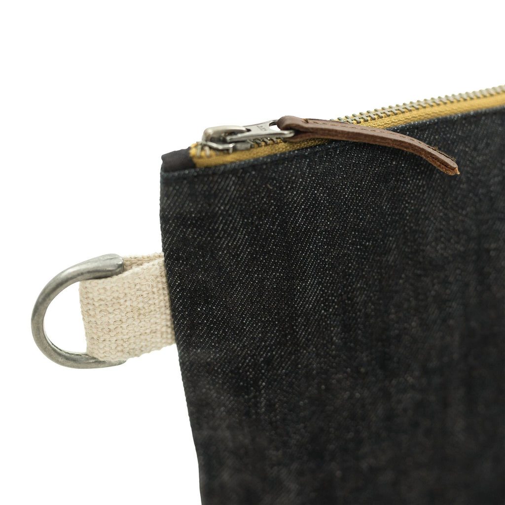 Neelum Zippered Pouches - Large & Small, Denim